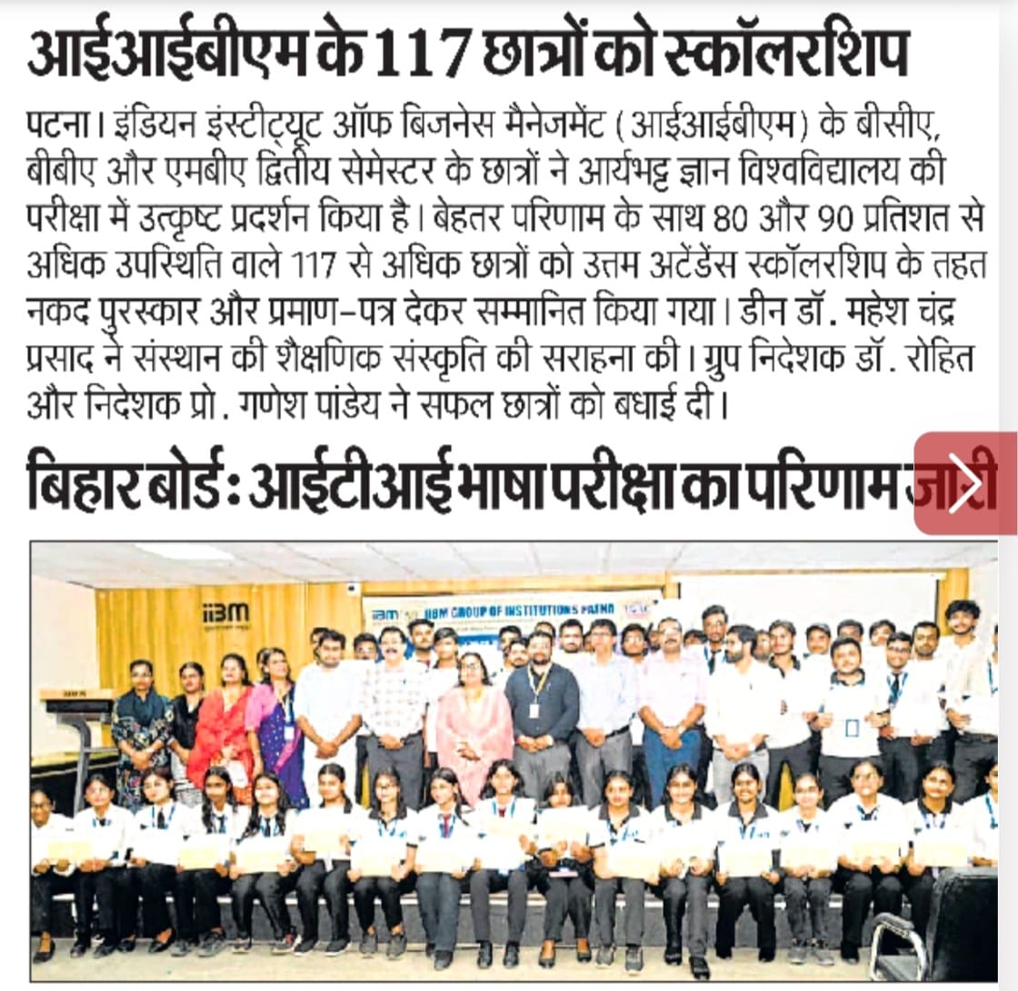 IIBM Honors 117 Students with Attendance Scholarships